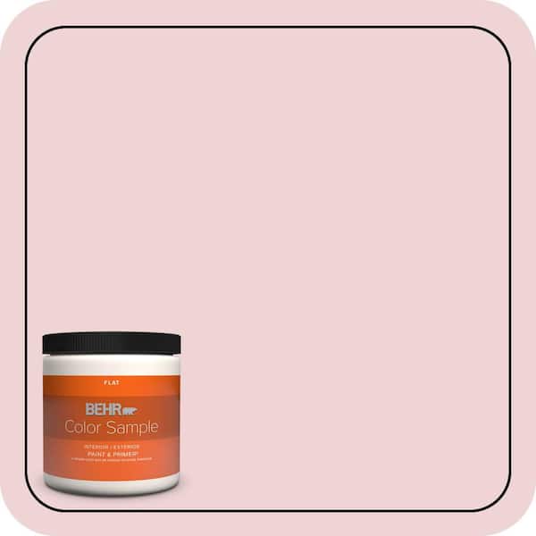 BEHR PREMIUM PLUS 8 oz. #S140-1 Radiant Rose Flat Interior/Exterior Paint & Primer Color Sample