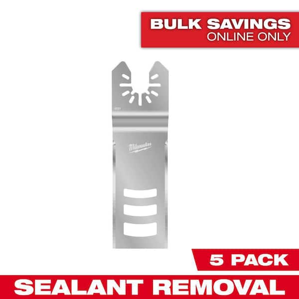 Wide Stainless Steel Tapered Sealant Cutting Multi-Tool Oscillating Blade (5-Piece)