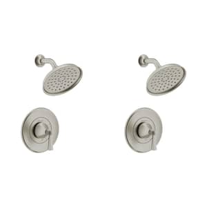 Rumson Single-Handle 1-Spray Shower Faucet Set in Brushed Nickel (Valve Included)