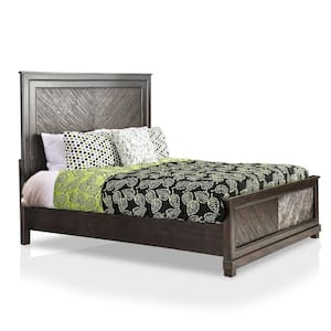 Masicon Brown Wood Frame Queen Platform Bed with Drawers