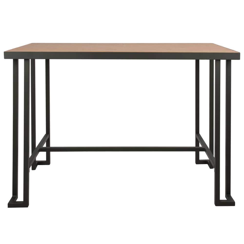 Rustic Farmhouse 24'' Grey-Brown Reclaimed Wood Counter Table
