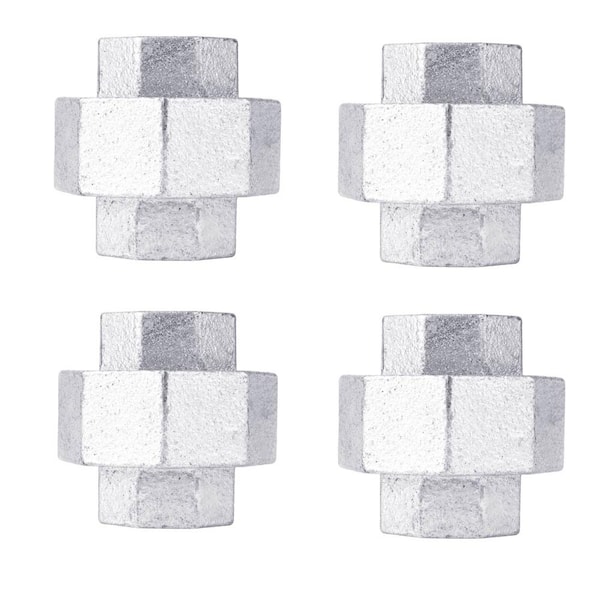PIPE DECOR 1/2 in. Galvanized Iron Union (4-Pack)