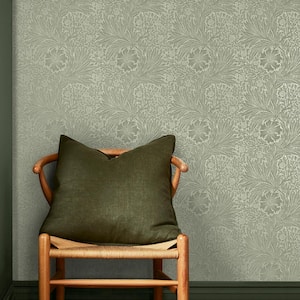 Marigold Fibrous Sage Green Wallpaper Sample