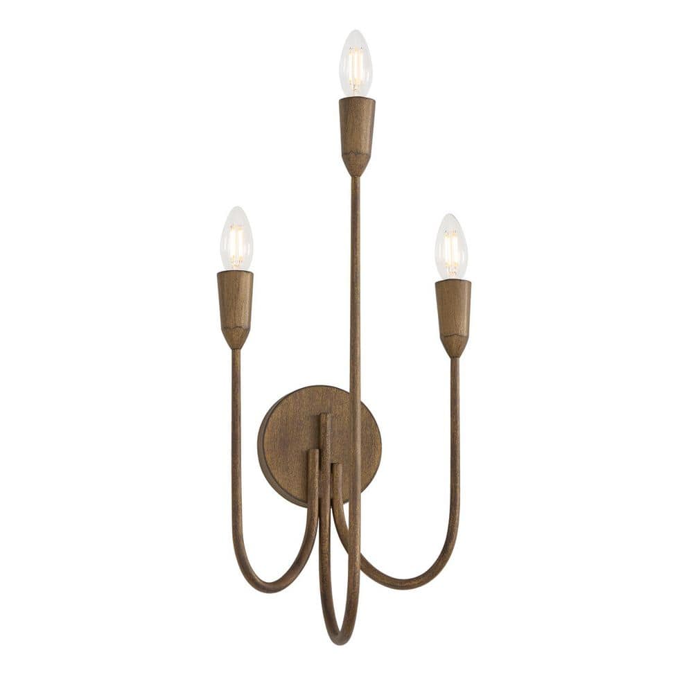 Marley 10.25 in. 3-Light Mystic Bronze Candle Sconce price history on PriceWatchPro