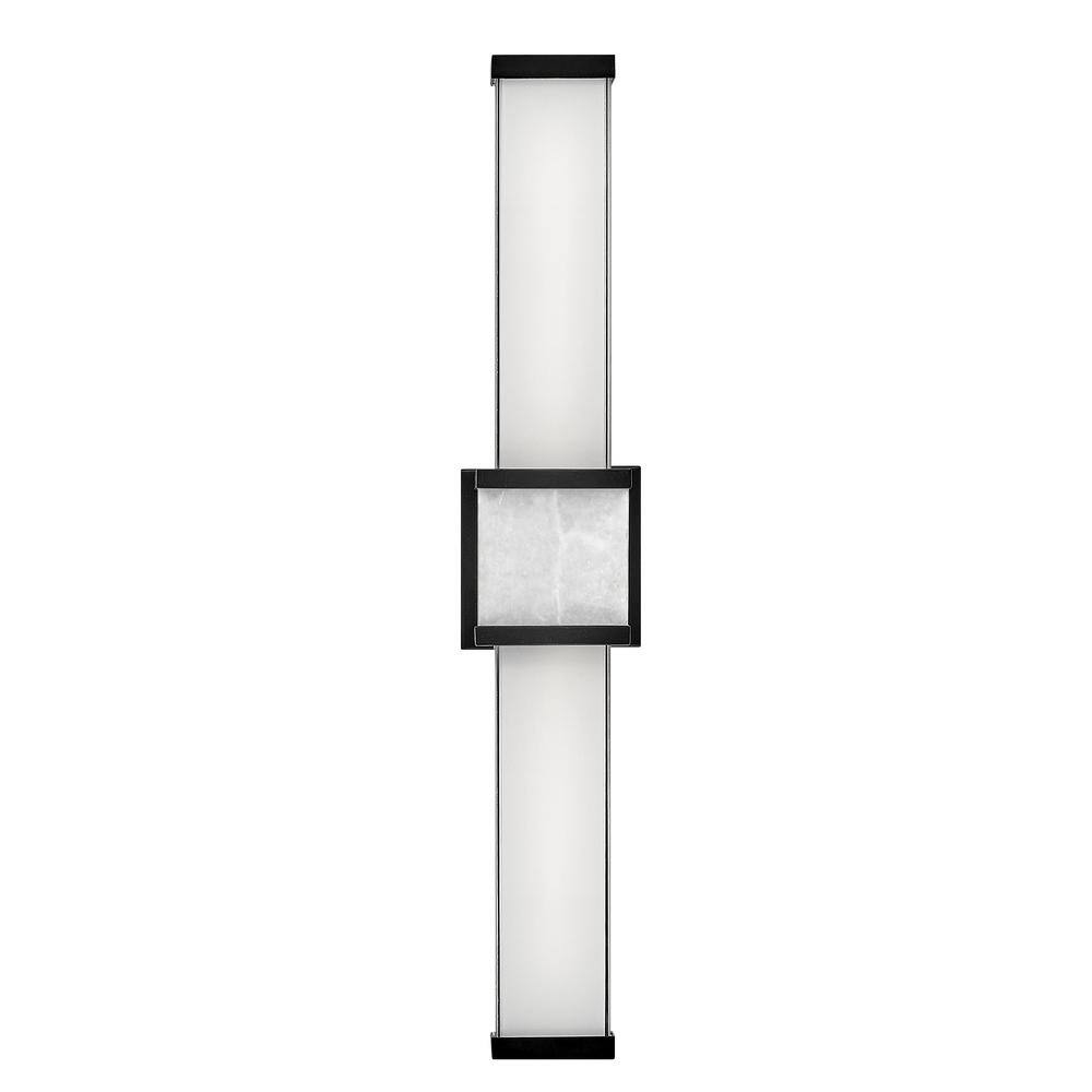Pietra Luxe Black LED Bath Vanity Light, 24" Integrated