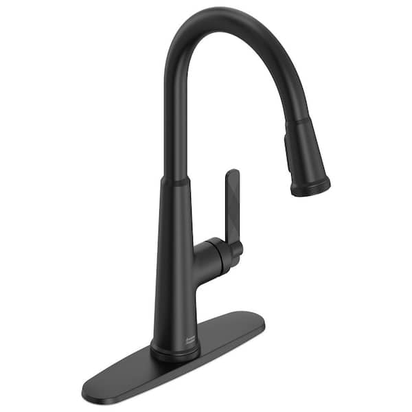 Eastcourt Single Handle Pull Down Sprayer Kitchen Faucet with Dual Spray in Matte Black