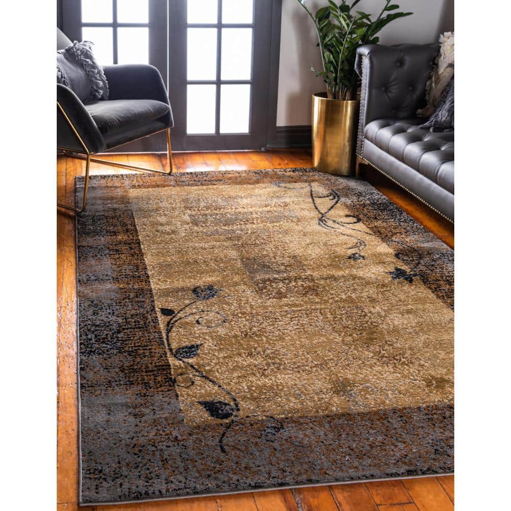 Handmade Braided Abstract 8' x 10' Gray Synthetic Rug
