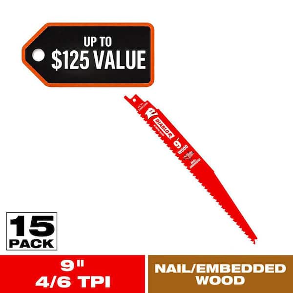 DIABLO 9 in. 8/10 TPI Bi-Metal Reciprocating Saw Blades for Thick