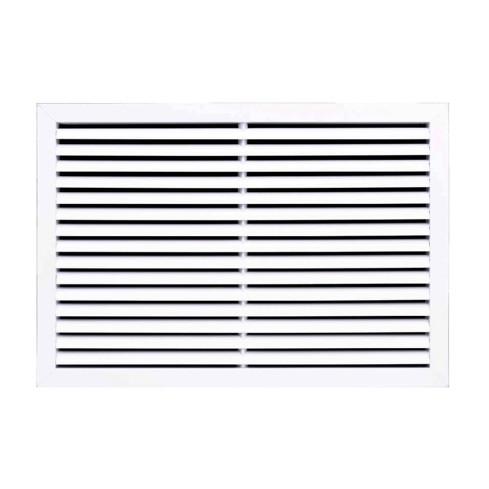 24 in. x 14 in. aluminum return air grille in white