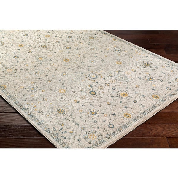 Home Decorators Collection Rosamond Gray/Yellow Oriental 7 ft. x 10 ft. Indoor Area Rug
