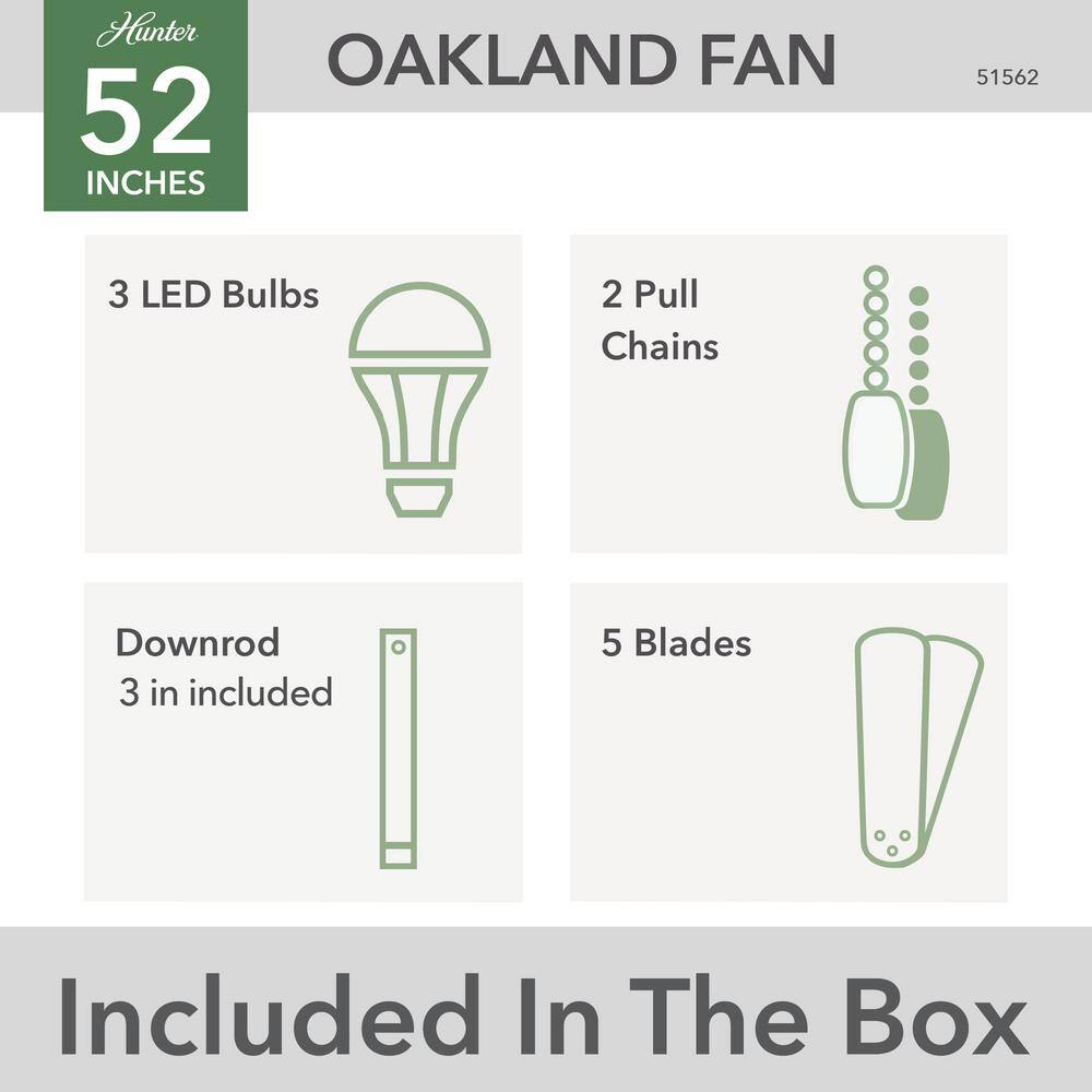 Oakland 52" Noble Bronze and Wood Ceiling Fan with Light Kit