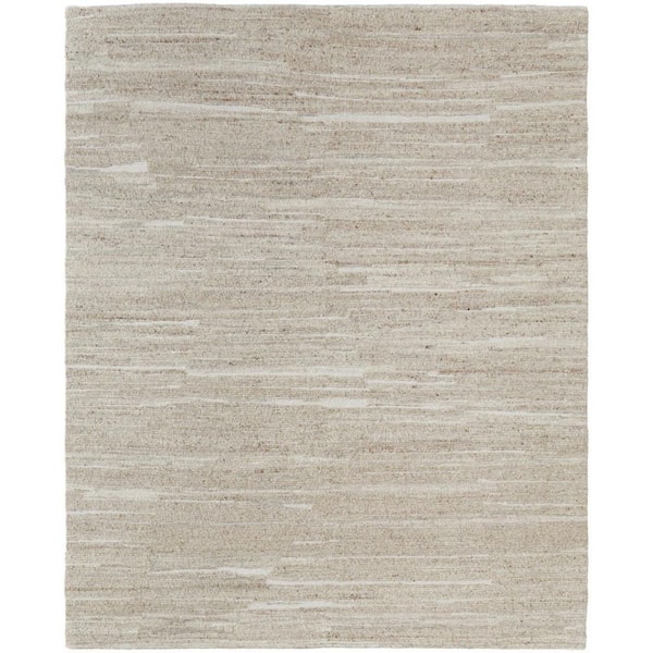 HomeRoots 8 ft. x 10 ft. Ivory Abstract Area Rug