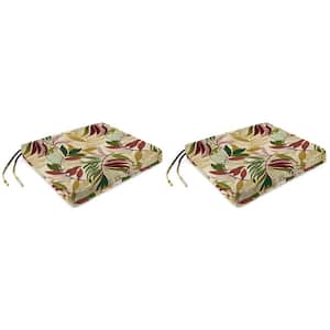 19 in. L x 17 in. W x 2 in. T Outdoor Rectangular Chair Pad Seat Cushion in Oasis Gem (2-Pack)