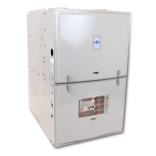 50,000 BTU 80% 3-Way Upflow/Horizontal Gas Furnace 1-Stage ECM Blower Motor Low Profile 34 in. Cabinet