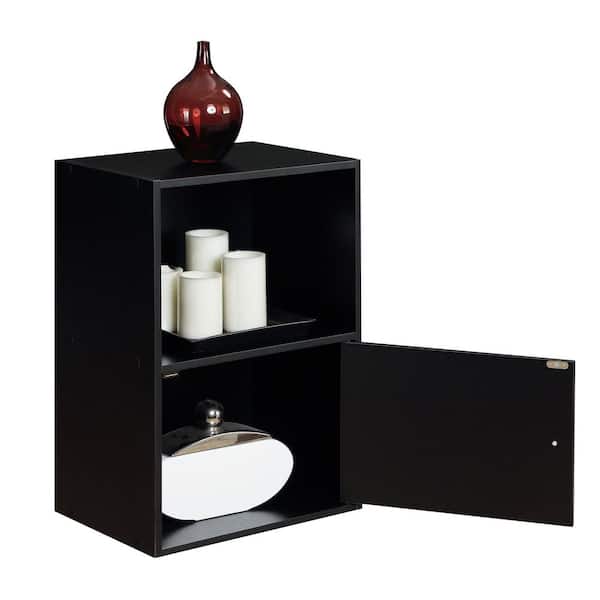 Convenience Concepts Xtra Storage Black 1-Door Accent Cabinet with Shelf - image 5