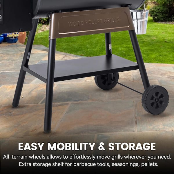 Z GRILLS 549 sq. in. Pellet Grill and Smoker in Bronze with Z GRILLS 549 sq. in. Pellet Grill and Smoker in Bronze with