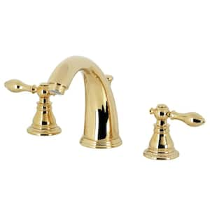 American Classic 8 in. Widespread 2-Handle Bathroom Faucet in Polished Brass