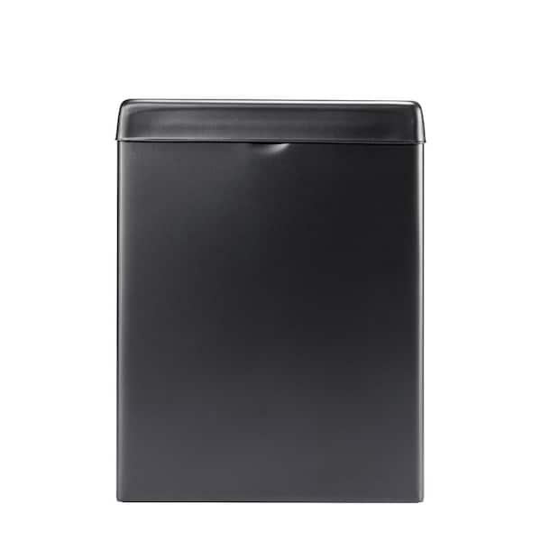 Alpine Industries 10.75 in. H x 7.5 in. W Black Wall-Mounted Stainless Steel Sanitary Napkin Receptacle