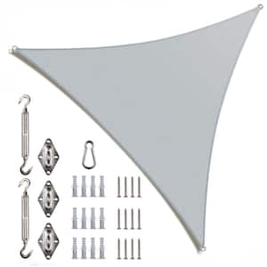 Coarbor 20'x20'x20' Sun Shade SaiL Triangle Wire Rope Hemmed All Edges  Strong Double Stitched Seam Super Heavy Duty Perfect for Patio Deck Yard