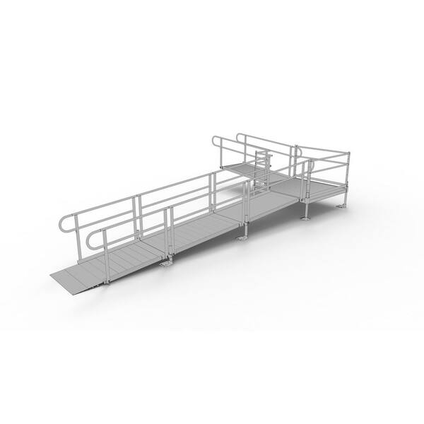 Ez Access Pathway Ft L Shaped Aluminum Wheelchair Ramp Kit W Solid