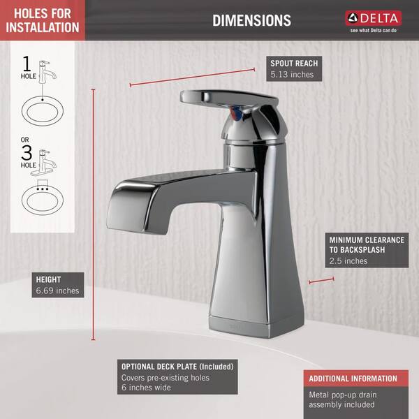 Bathroom Supplies & Accessories Home & Garden Delta Ashlyn Single Hole