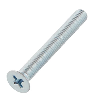 M5-0.8x40mm Zinc Flat Head Phillips Drive Machine Screw 2-Pieces
