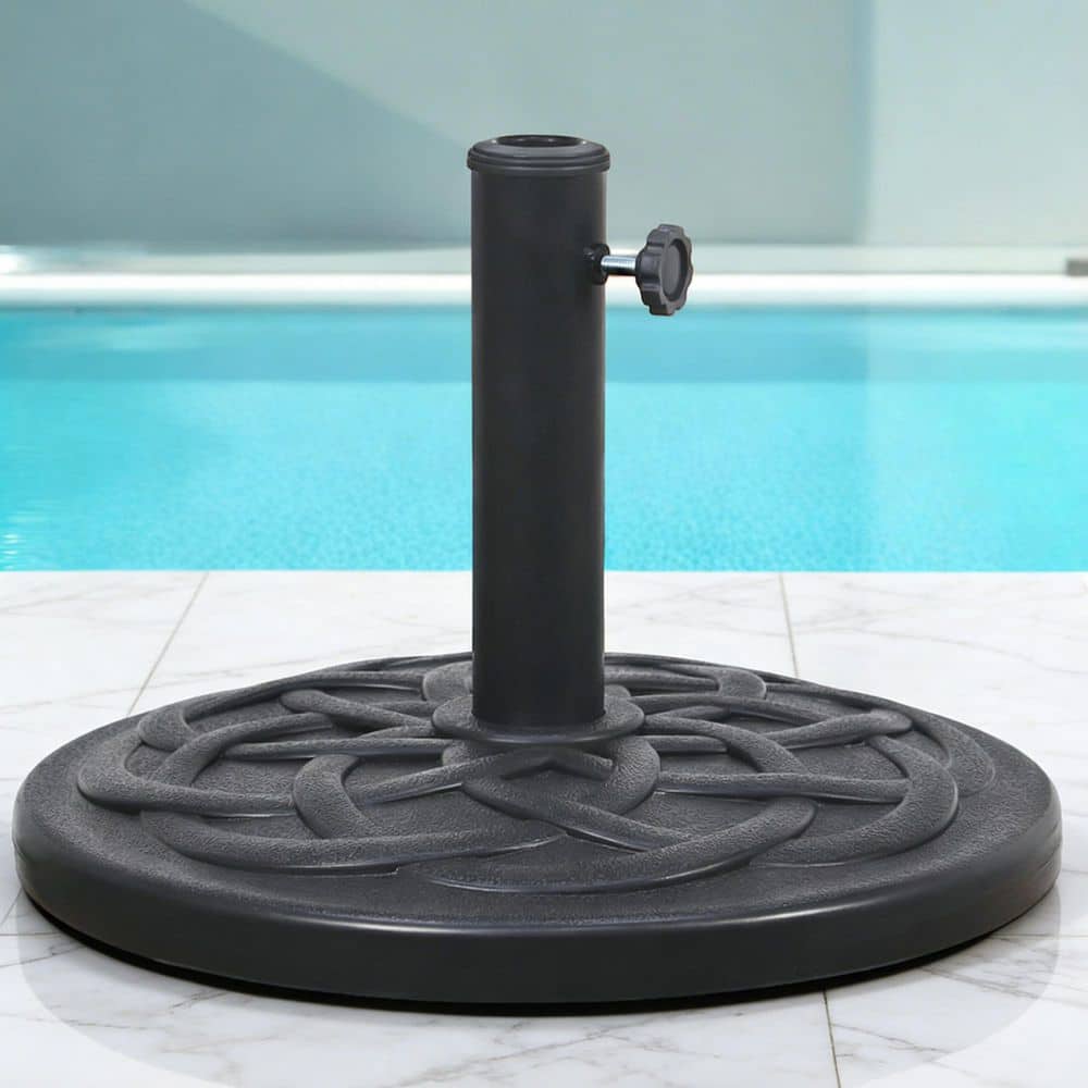 26 lbs patio umbrella base in black internet 203469652 US Weight Pound for Table its filled with concrete 260 lbs Offset Patio Umbrella