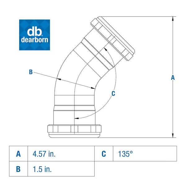 1-1/2 in. 45° Slip Joint Elbow