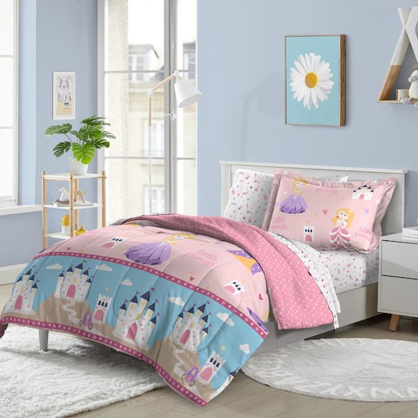 Little Princess 5-Piece Pink 100% Polyester Twin Bed-In-A-Bag