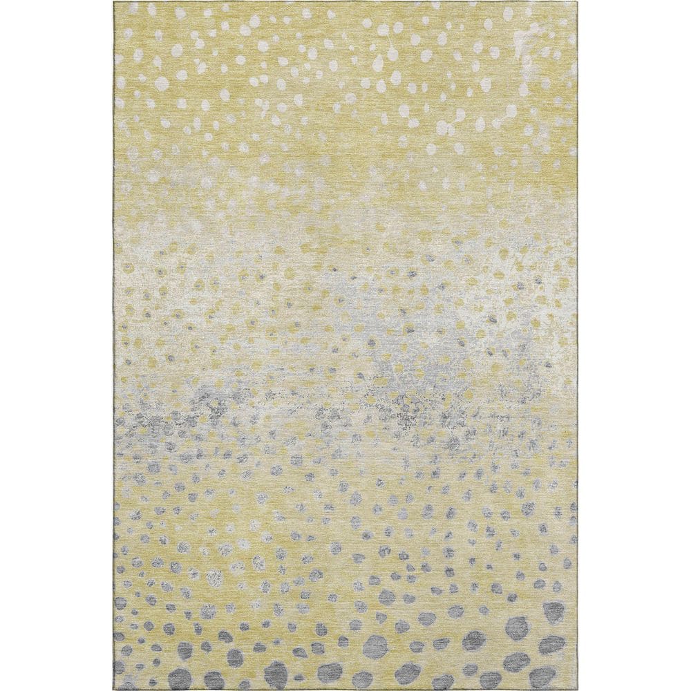 Mayfield Premium Machine Washable Abstract AMF1366 Gold 3 ft. x 4 ft. Area Rug price history on PriceWatchPro