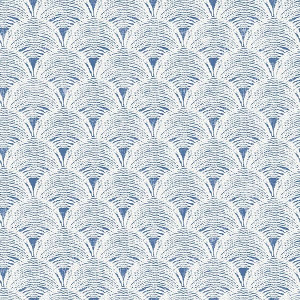 NuWallpaper Blue Manila Peel and Stick Wallpaper Sample