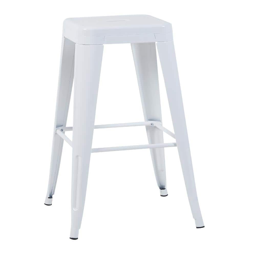 30 in White Set of 2 Metal Bar Stools  for  Island price history on PriceWatchPro