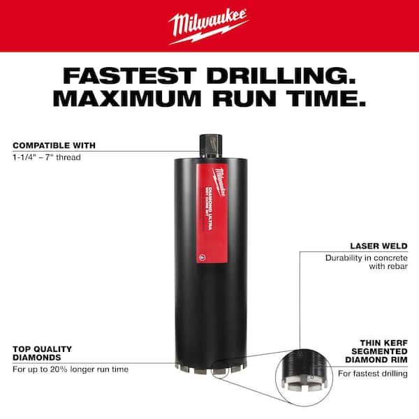 Milwaukee 2-1/2 in. Diamond Ultra Wet Core Bit 48-17-5025 - The