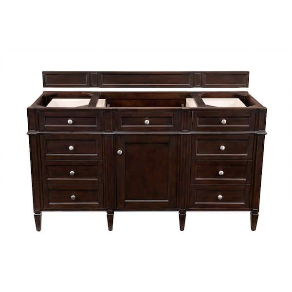 James Martin Vanities Brittany 59 in. W x 23 in. D x 32.8 in. H Single Vanity Cabinet Without Top in Burnished Mahogany