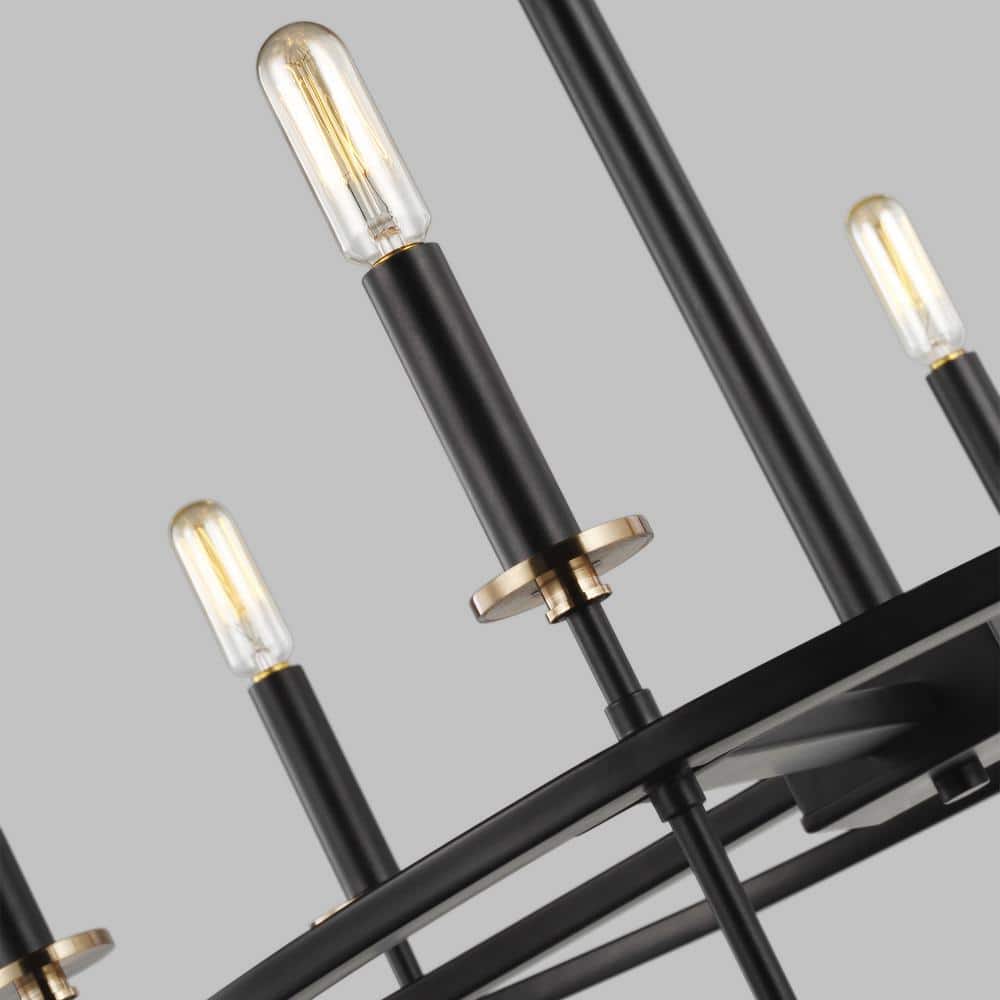 Bryant Midnight Black 6-Light Adjustable Steel Chandelier