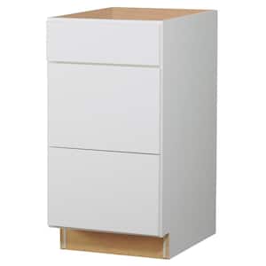 Westfield Feather White Wood Shaker Stock Assembled Drawer Base Kitchen Cabinet (18 in. W x 23.75 in. D)