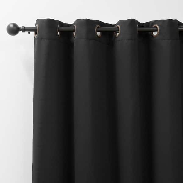 Black Grommet Blackout Curtain - 80 in. W x 84 in. L