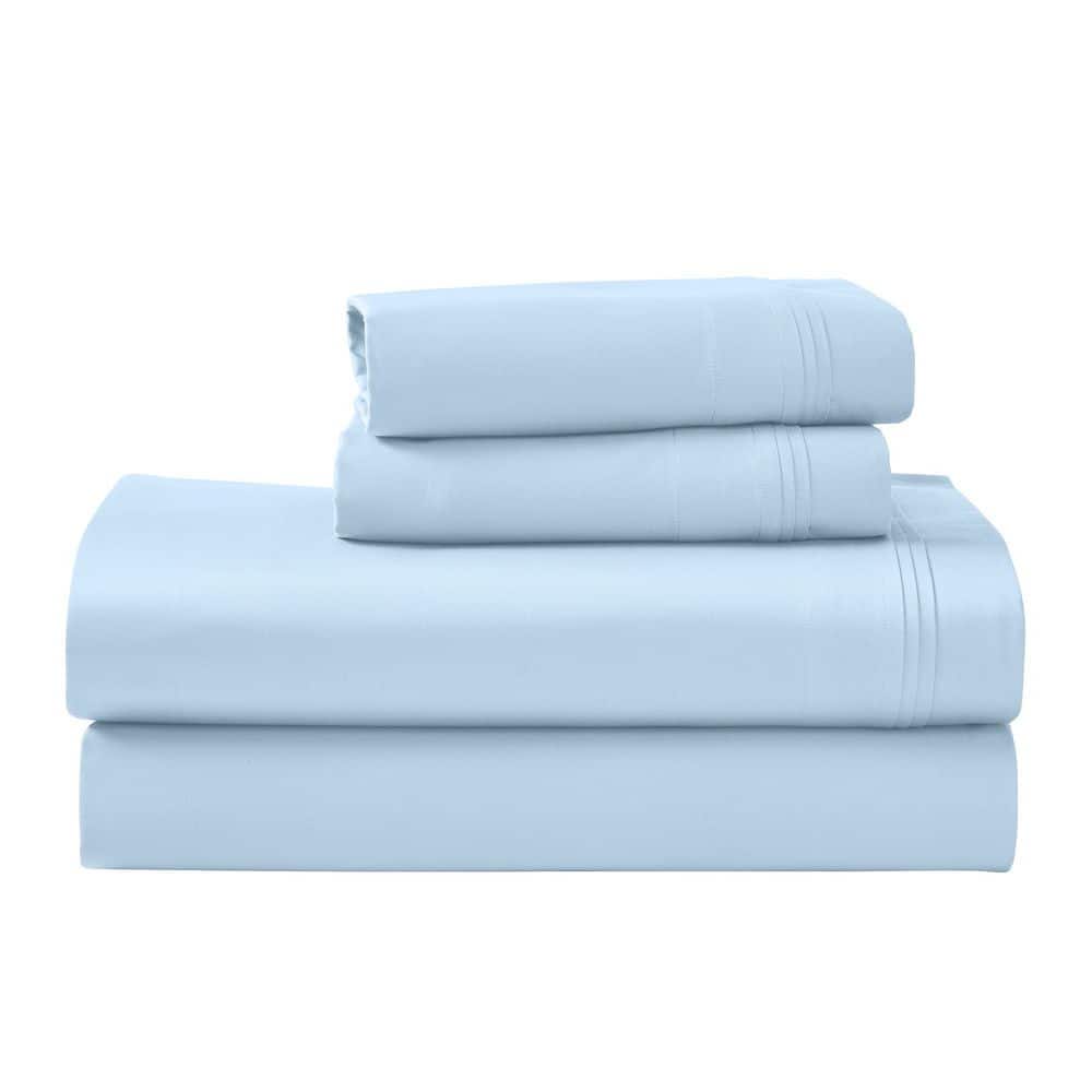 1000-Thread Count 4-Piece Solid Light Blue Egyptian Cotton California King Deep Pocket Sheet Set price history on PriceWatchPro