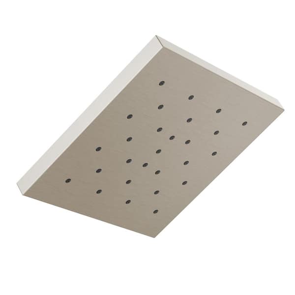 Delta 1-Spray Patterns 1.75 GPM 12 in. Wall Mount Fixed Shower Head with H2Okinetic in Lumicoat Stainless