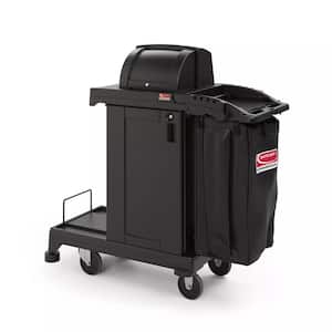 Black High-Security Compact Cleaning/Janitorial Cart