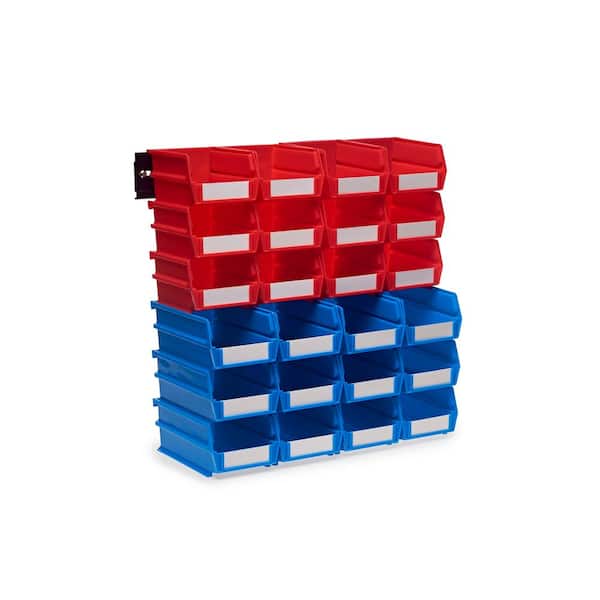 4-1/8 in. W Storage Bin, Red and Blue (26-Piece)