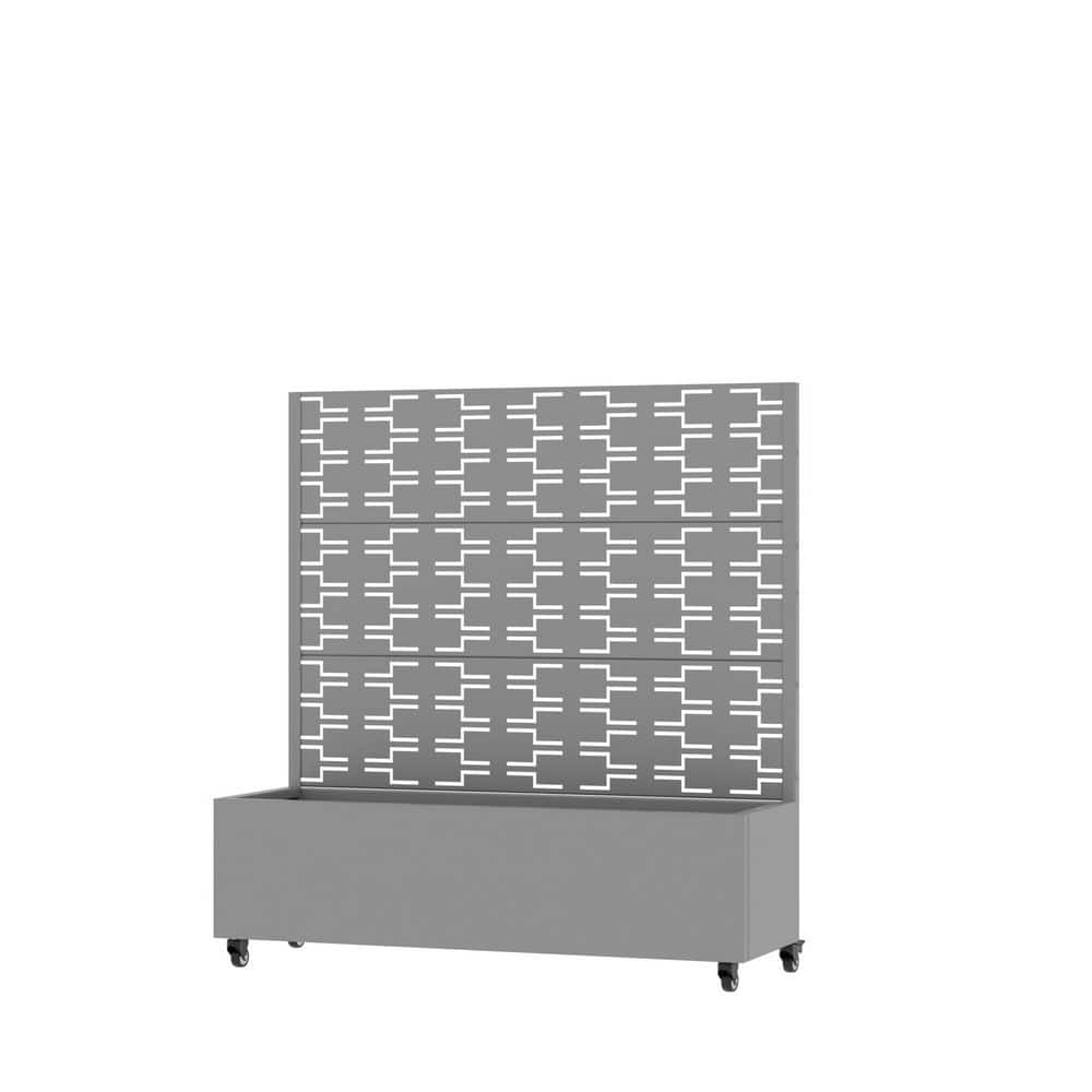 47 in. H x 47 in. W Metal Grey Rectangle Pots and Planter Raised Box with Trellis for Vine Climbing Plants price history on PriceWatchPro