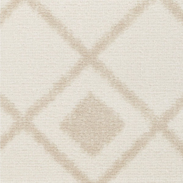 2 ft. x 8 ft. White Moroccan Washable Area Rug