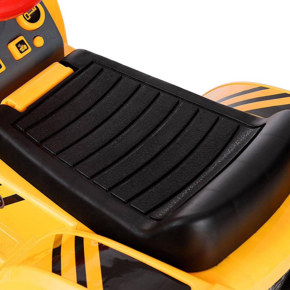 Yellow Plastic Kids Ride-On Excavator Truck with Storage