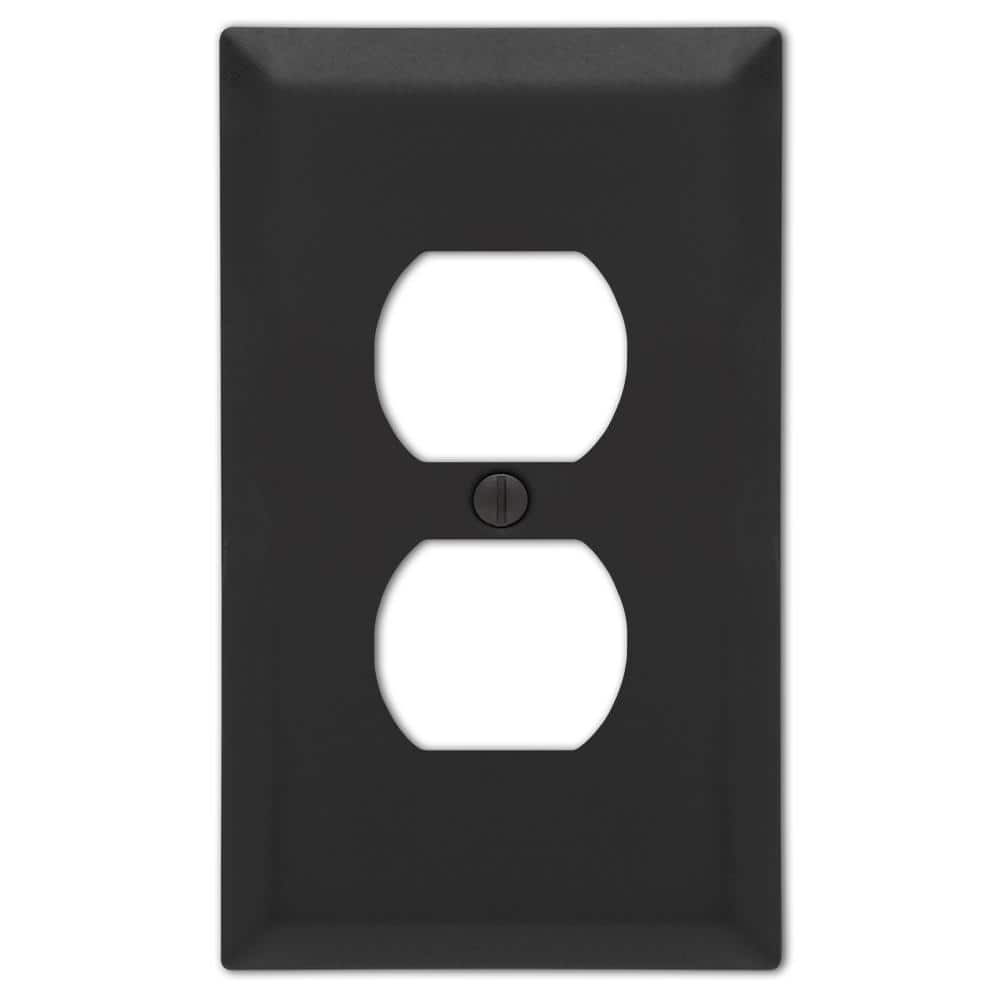Metallic 1 Gang Duplex Steel Wall Plate - Matte Black price history on PriceWatchPro