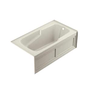 Cetra 60 in. x 32 in. Soaking Bathtub with Right Drain in Oyster