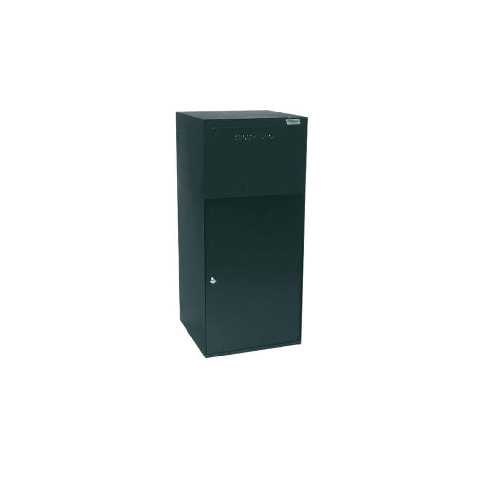 Black Steel Lockable Secure Collection Unit with Tote