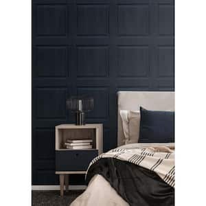 Arthouse Navy Washed Faux Panel Vinyl Peel and Stick Wallpaper Roll 30.75 sq. ft.