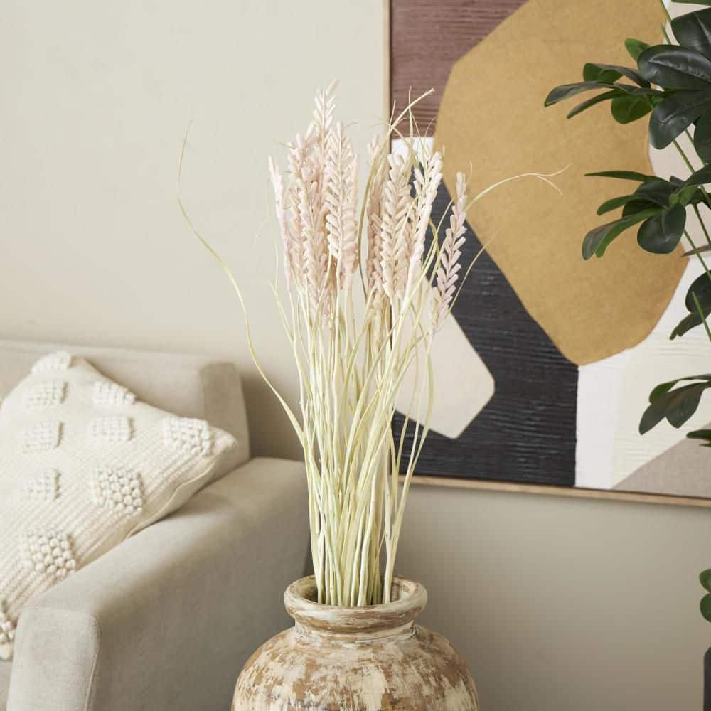 41 in. Tall Pink Floral Bouquet with Artificial Dried Palm Natural Foliage (One Bundle) price history on PriceWatchPro