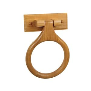 Dalton Towel Ring in Honey Oak